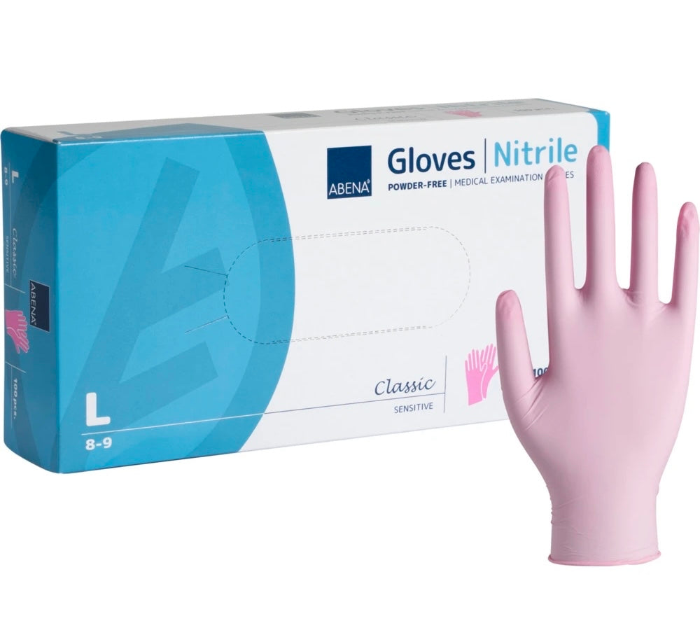 Handskar Abena Nitril Rosa, Ask