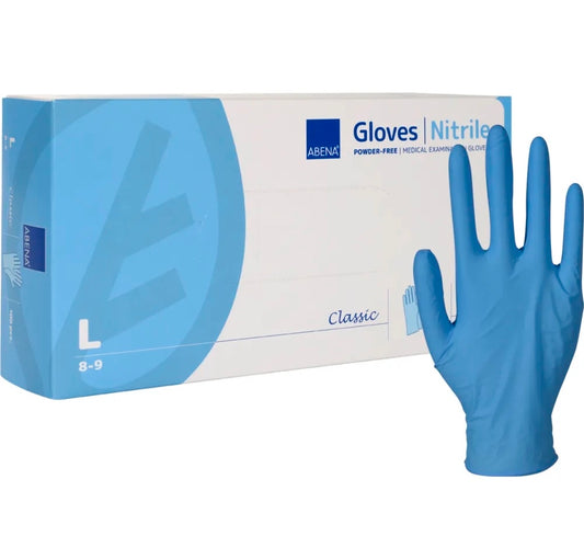 Handskar Abena Nitril Blåa, Kartong 10 Askar