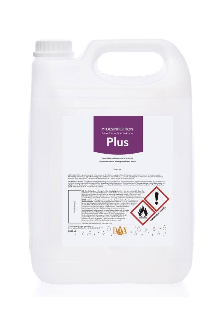 Ytdesinfektion Dax Plus IPA 45% (5l m tensid)
